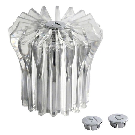 Thrifco Plumbing Price Pfister Small Marquis Tub Shower Faucet Handle, Clear Acrylic 7546122